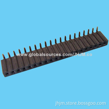 2.54mm female header connector,single row,straight/right angle,2-40 pins,8.5mm insulator height,pcb